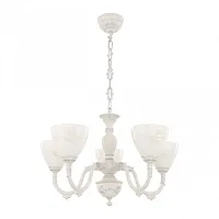 Люстра подвесная AM343837 347837/5 WT+SL Arte Milano белая на 5 ламп, основание белое в стиле классический Люстра подвесная AM343837 347837/5 WT+SL Arte Milano белая на 5 ламп, основание белое в стиле классический